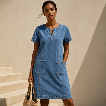 Vestido Denim Mediterráneo