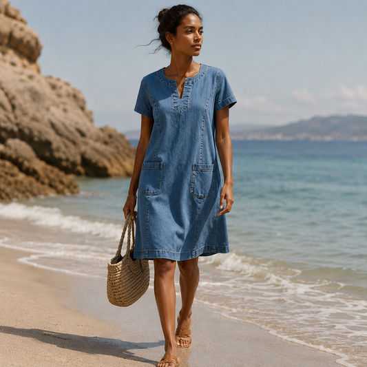 Vestido Denim Mediterráneo