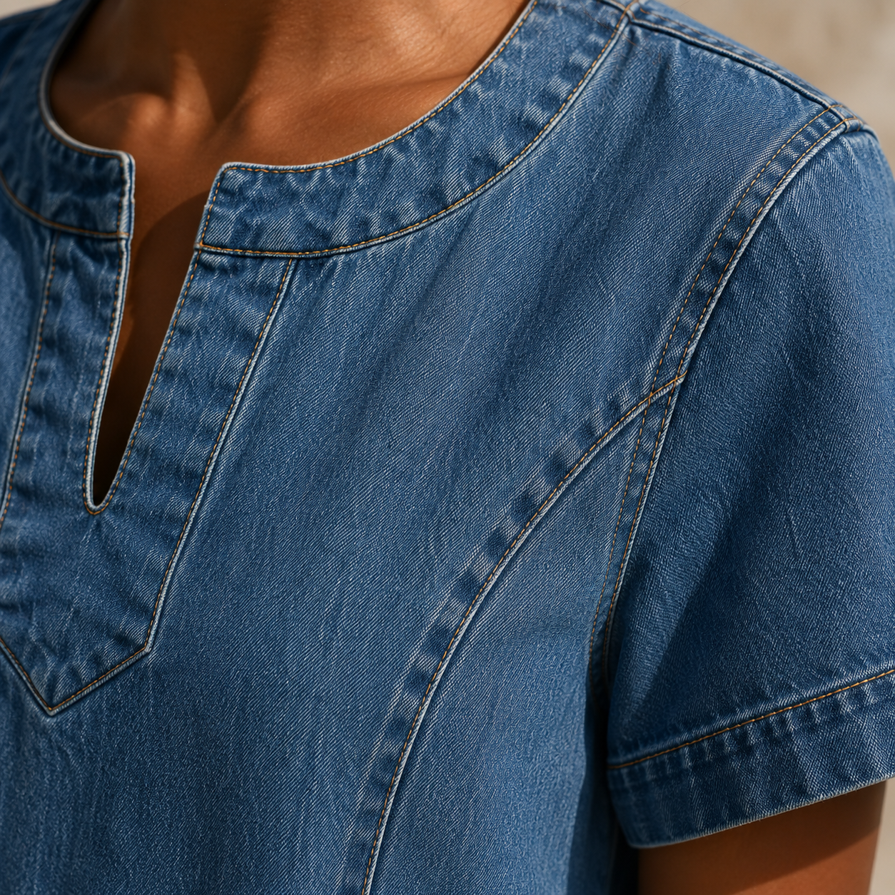 Vestido Denim Mediterráneo